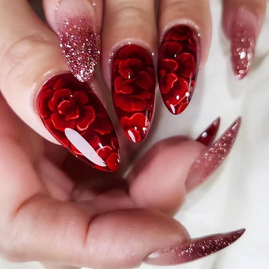 Red Rose Nail and Eyelash